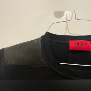Hugo Boss Black Cotton/silk/cashmere sweater& poly top (gifted new, no tags)